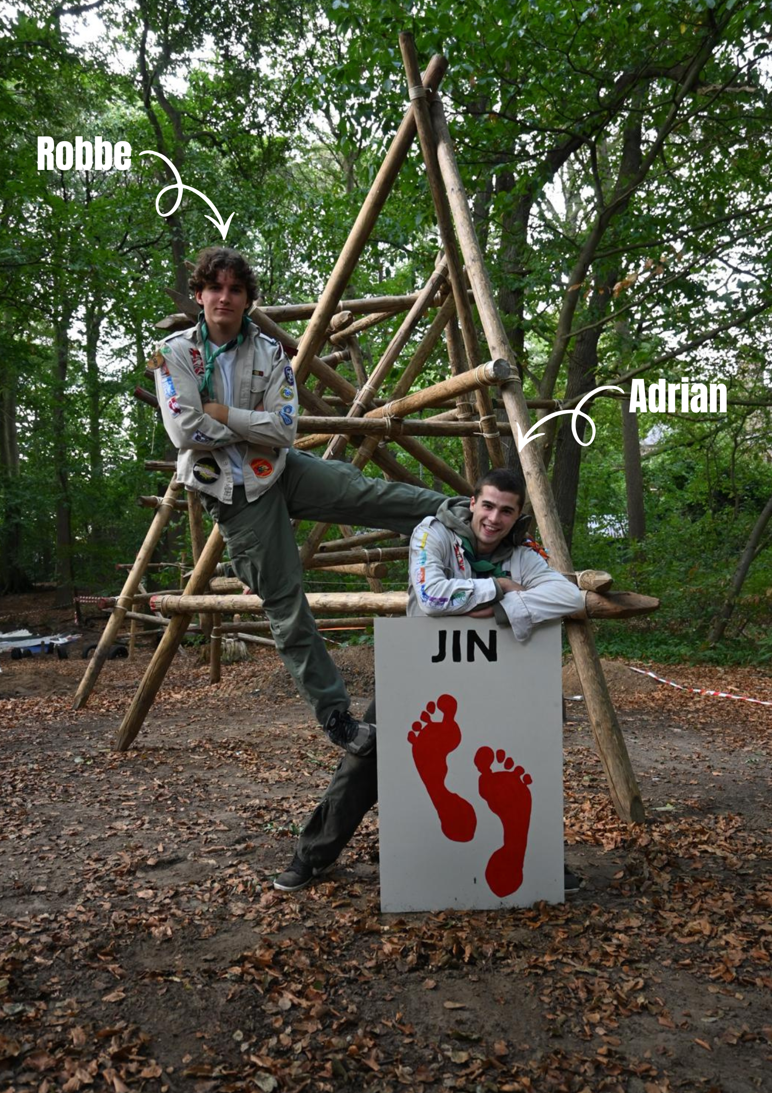 Groepsfoto van de jinleiding